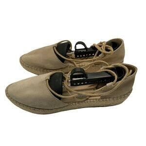 Fabiolas Shoes Womens Size 40 US 8.5 Leather Ankle Strappy Wedges Espadrilles